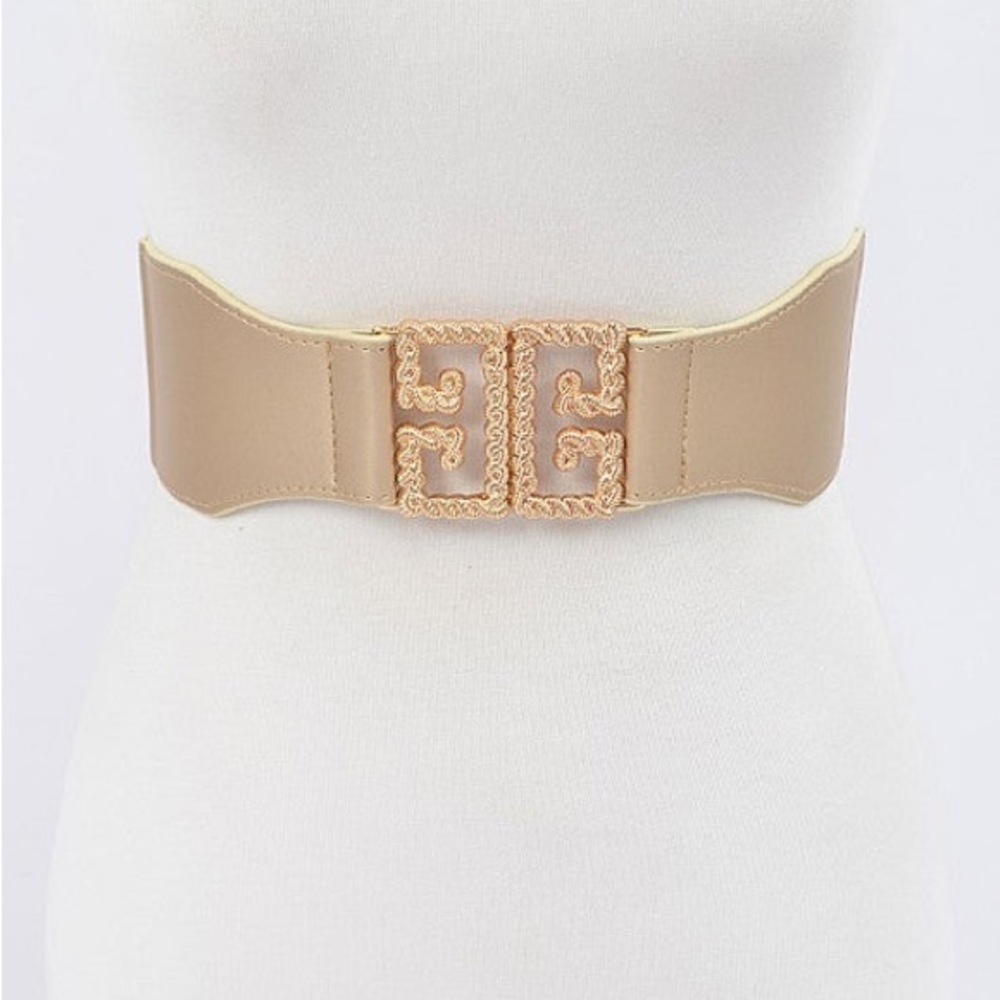Women’s Metal Buckle Plus Size Stretch Waist Belt